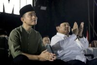 Ketua Umum Partai Gerindra Prabowo Subianto bersama Walikota Solo Gibran Rakabuming Raka. (Facbook.com/@Prabowo Subianto )
