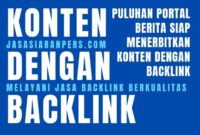 Puluhan situs media yang tergabung dalam Jasasiaranpers.com mengijinkan konten dengan Backlink. (Doc. Jasasiaranpers.com/Budipur)

