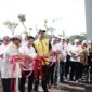 Menteri Pertahanan, Prabowo Subianto meresmikan pembukaan turnamen U-17 Nusantara Open 2023 di Bekasi. (Dok. Tim media Prabowo Subianto)
